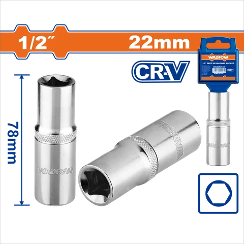 Đầu tuýp dài 1/2"-22mm-Wadfow WSC7222