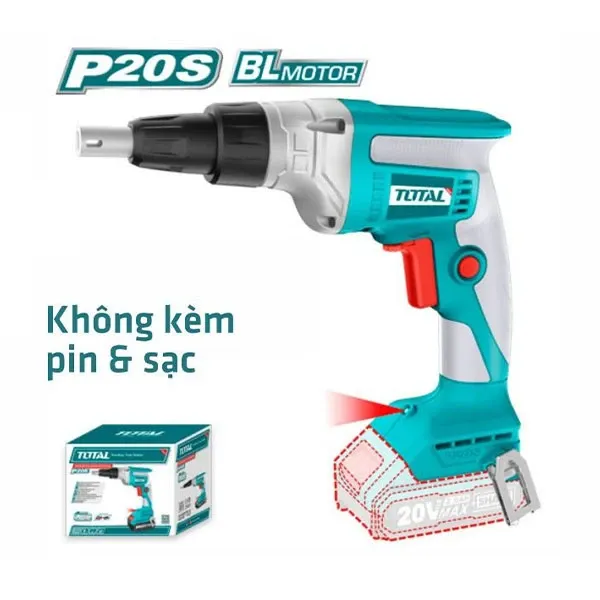 Máy siết vít tường/ thạch cao dùng pin 20V (không kèm pin & sạc)-TOTAL-TDSLI2042006