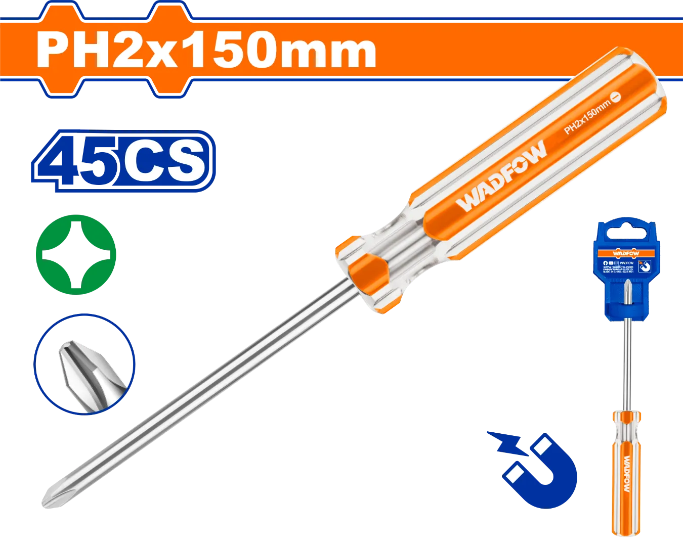 Tua vít bake PH2x150mm-Wadfow WSD6226