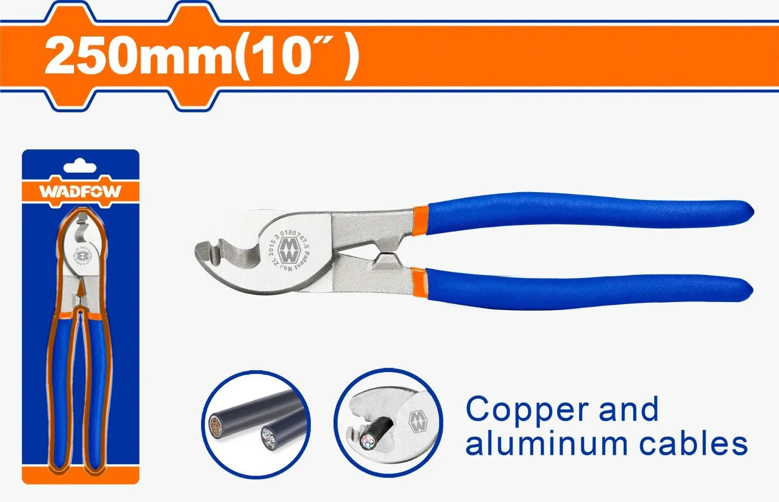 kìm cắt cáp 10"/250mm-Wadfow WCT1610