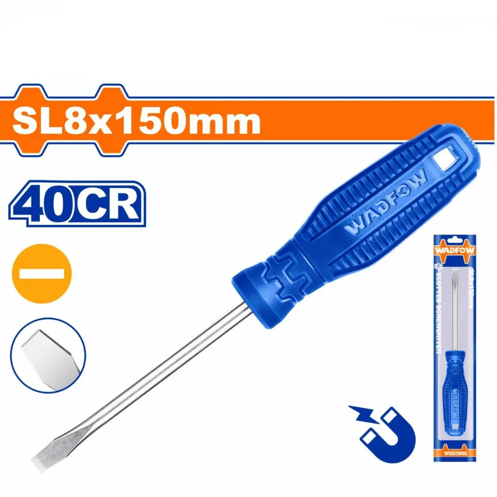 Tua vít dẹp SL8x150mm-Wadfow WSD3986