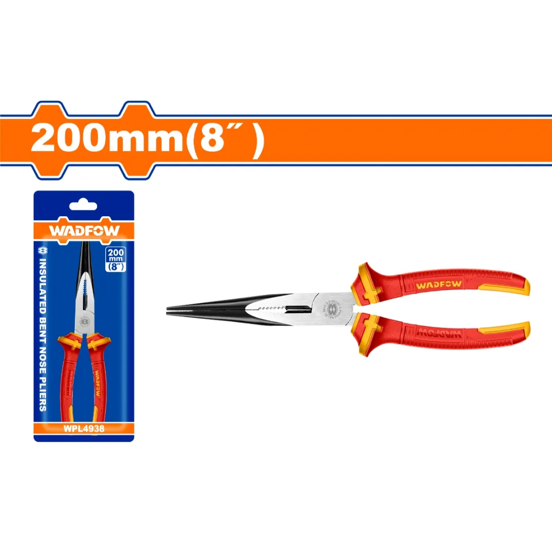 kìm mũi cong cách điện 8"-Wadfow WPL4938