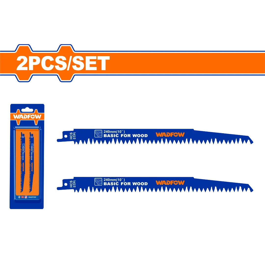 Bộ 2 lưỡi cưa kiếm (cưa gỗ) 240mm(9.5") WADFOW WJT1531L