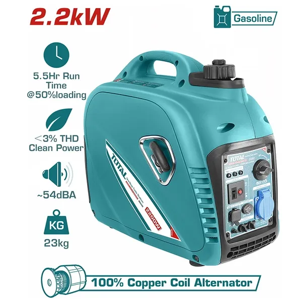 Máy phát điện biến tần dùng xăng 2Kw
BH 12 THÁNG-TOTAL-TP530001