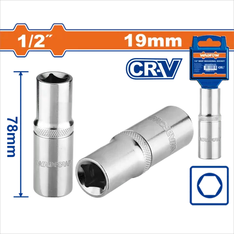 Đầu tuýp dài 1/2"-19mm-Wadfow WSC7219