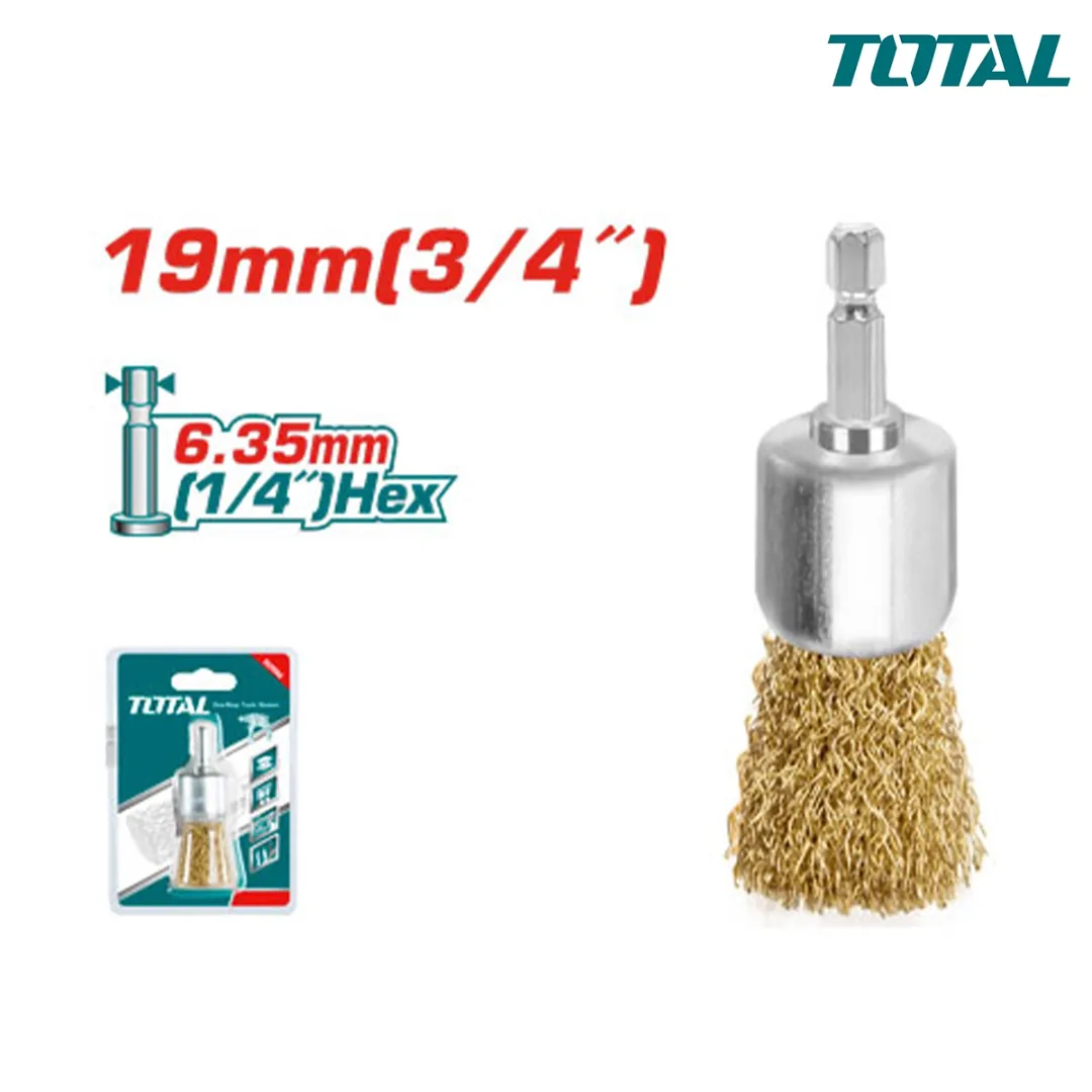 Chổi cước vàng 19mm cán lục giác -TOTAL-TAC301961