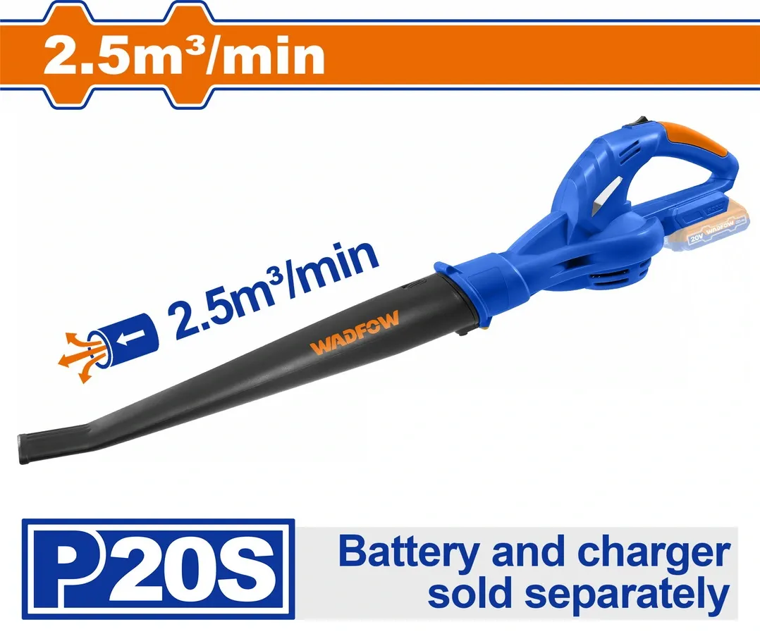 Máy thổi bụi dùng pin 20V-2.5m3/min (không kèm pin sạc) Wadfow WBL1525