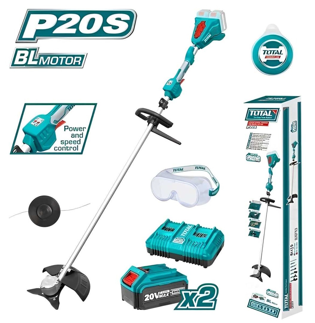 Máy cắt cỏ và bụi rặm 
dùng 2 pin 20V -TOTAL-TSTLI200285