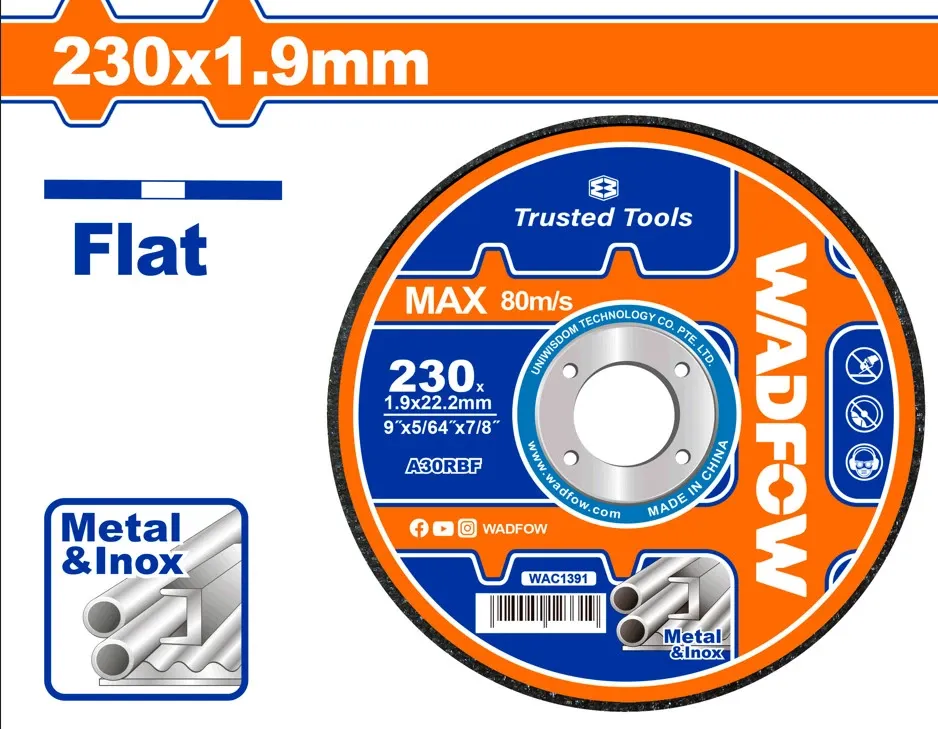 Đá cắt kim loại 230x1.9x22.2mm WADFOW WAC1391