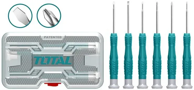 Bộ 6 tua vít đồng hồ -TOTAL-THT250PS0601