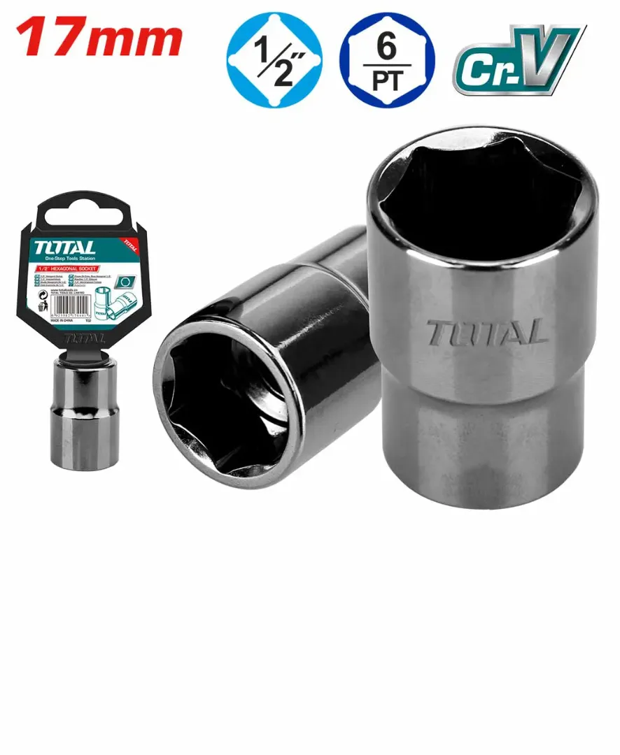 Đầu tuýp lục giác 1/2"  (17mm) -TOTAL-THTST12171