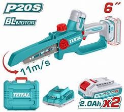 Máy cưa xích mini không chổi than dùng pin 20V-TOTAL-TGSLI20662