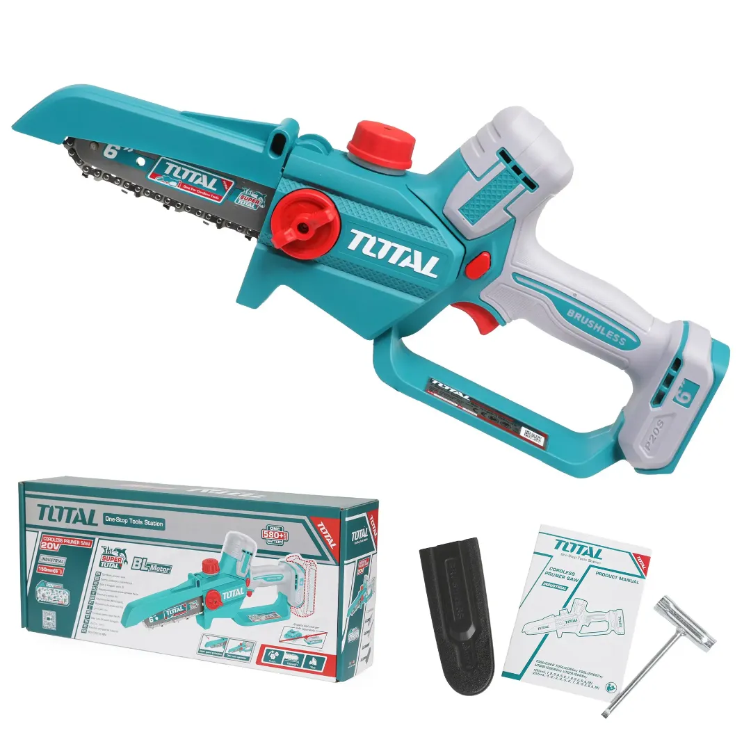 Máy cưa xích mini không chổi than dùng pin 20V (không kèm pin & sạc)-TOTAL-TGSLI2066
