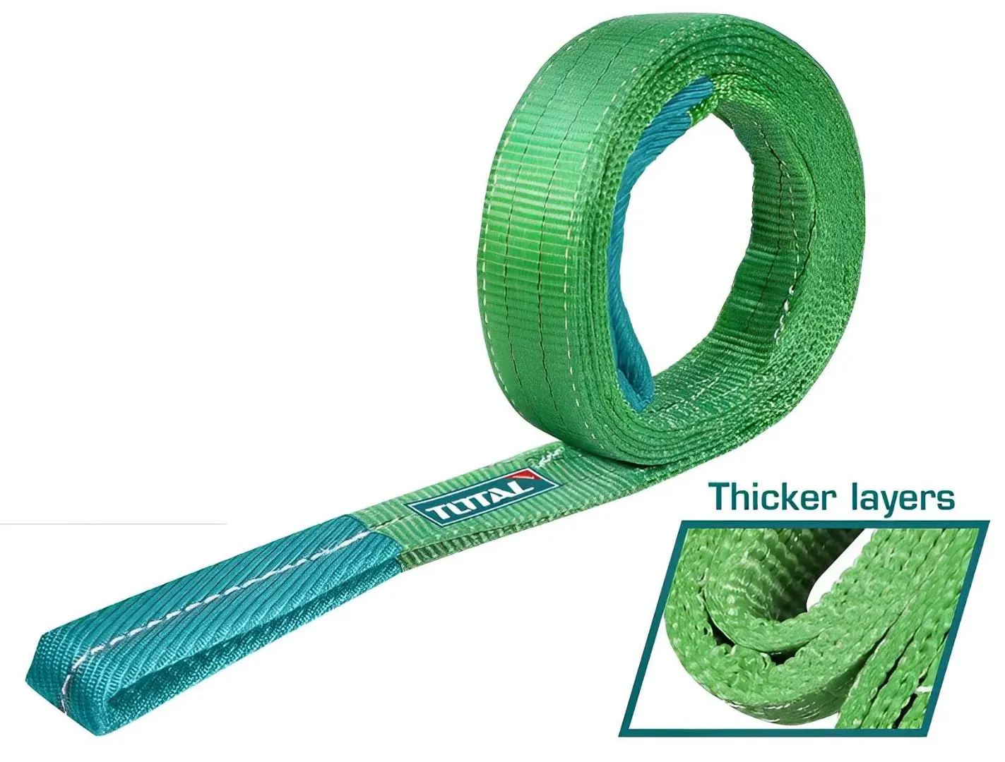 Dây cáp vải cẩu hàng xanh lá 2Tx2m -TOTAL-THTWS0202