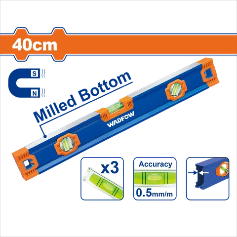 Thước thủy nam châm mạnh 40cm-Wadfow WSL3G40