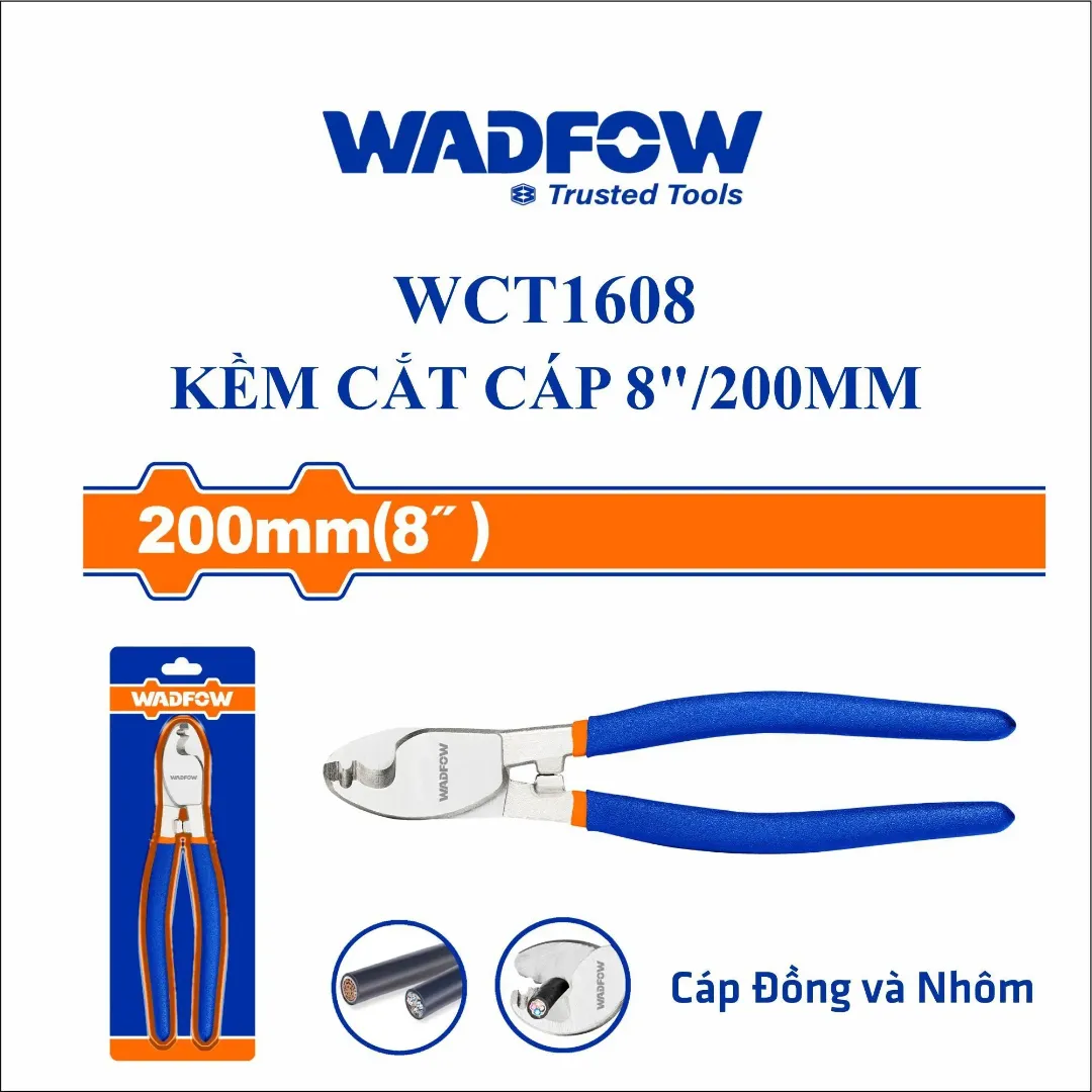 kìm cắt cáp 8"/200mm-Wadfow WCT1608