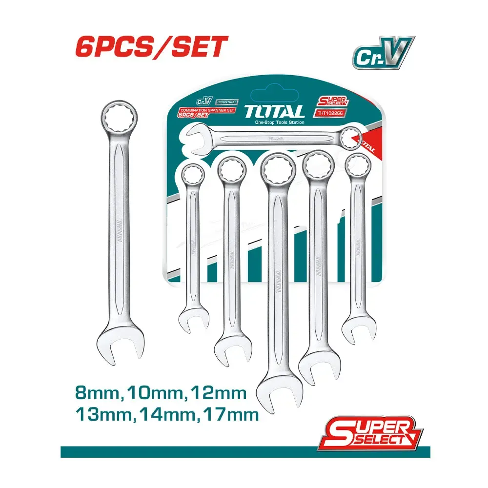 Bộ 6 cờ lê vòng miệng -TOTAL-THT102266