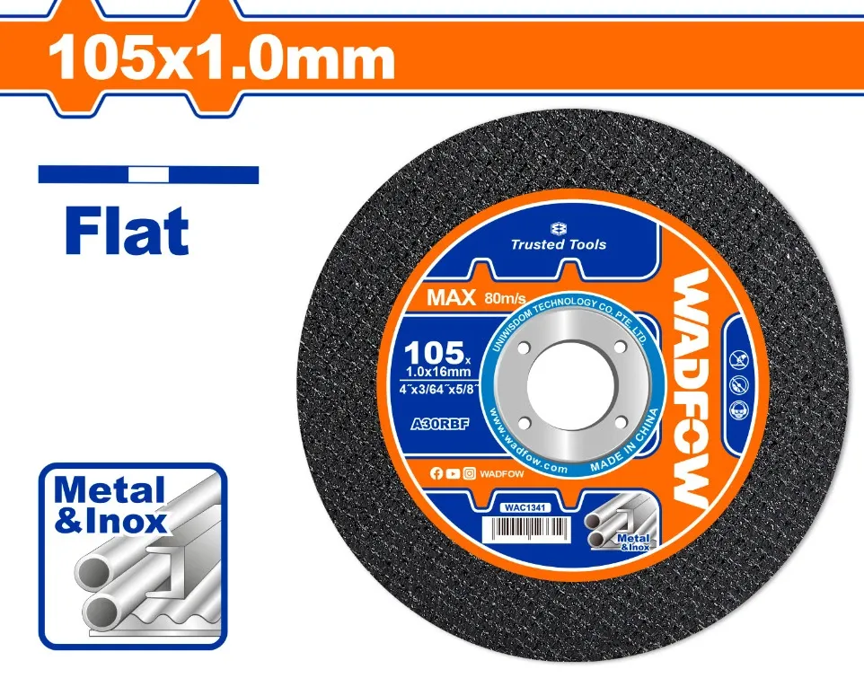 Đá cắt kim loại 105x1x16mm WADFOW WAC1341