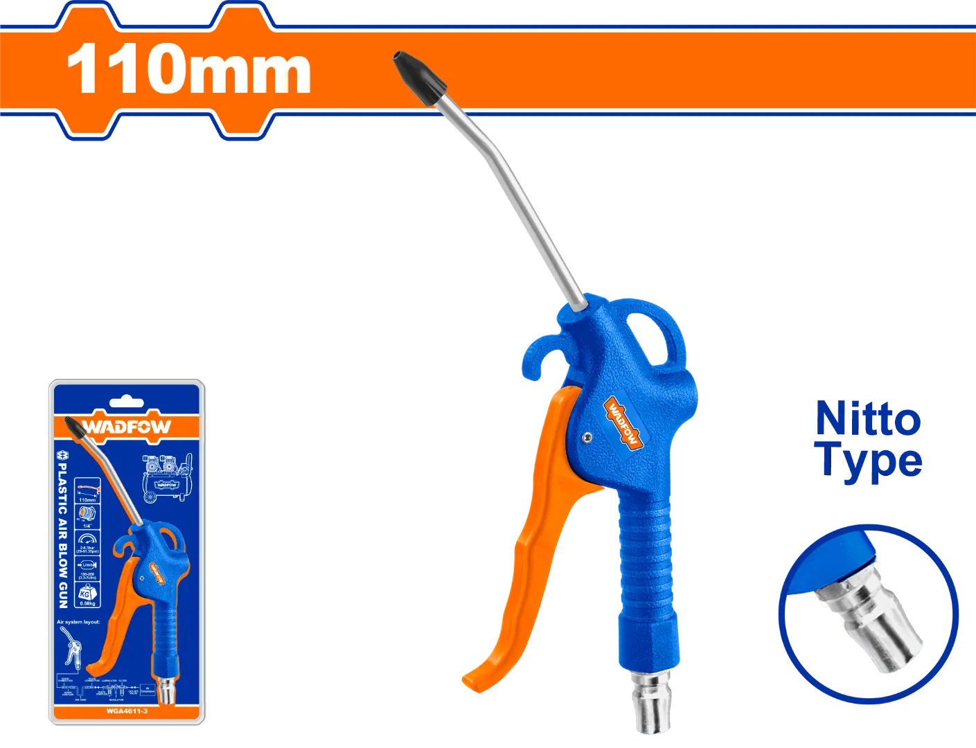 Súng thổi khí 110mm (có đầu nối) Wadfow WGA4611-3