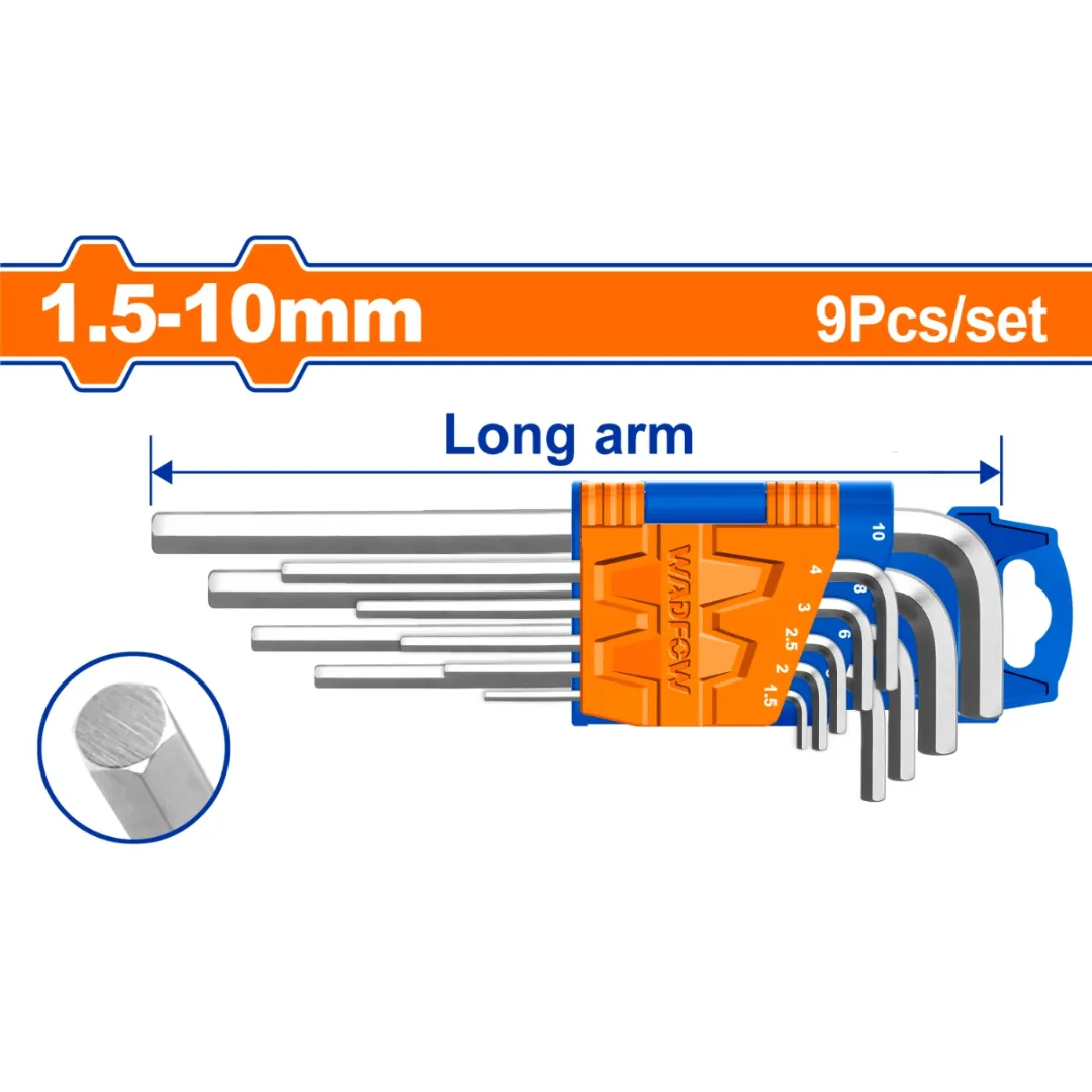 Bộ 9 chìa lục giác 1.5-10mm-Wadfow WHK1291