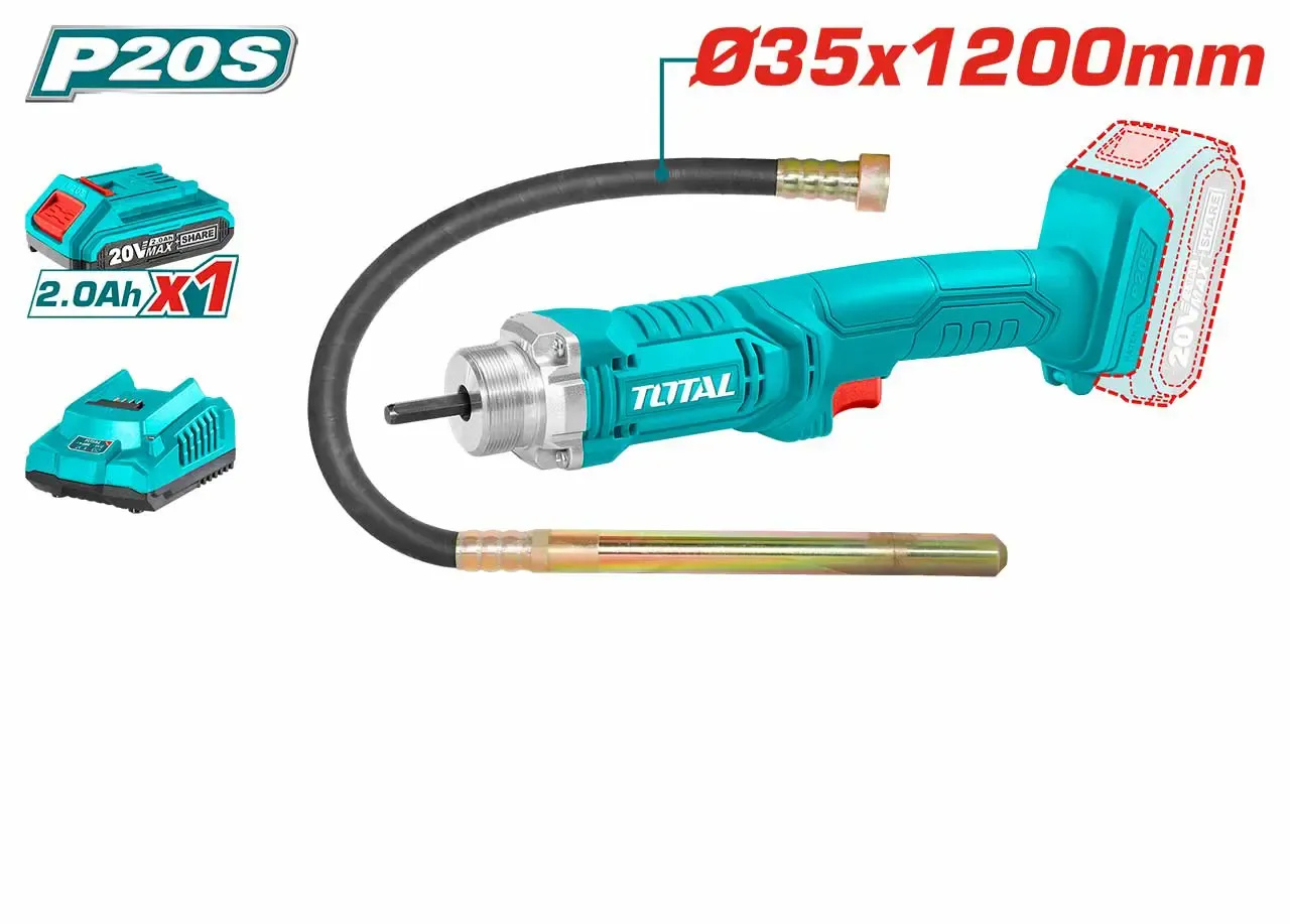 Máy đầm bê tông dùng pin 20V -TOTAL-TCVLI2023011