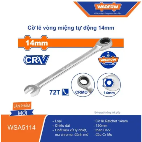 Cờ lê vòng miệng tự động 14mm-Wadfow WSA5114