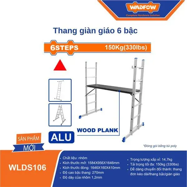 Thang giàn giáo 6 bậc Wadfow WLDS106