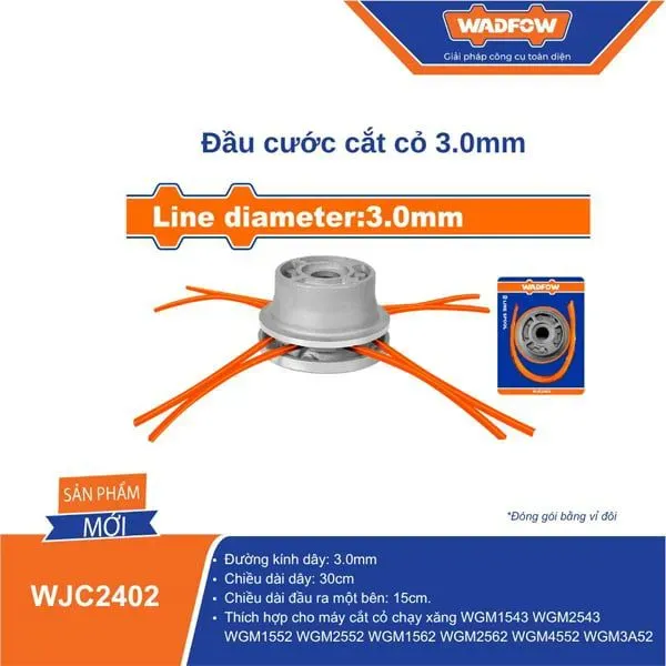 Đầu cước cắt cỏ 3.0mm Wadfow WJC2402