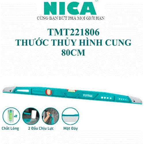 Thước thủy hình cung 80cm -TOTAL-TMT221806