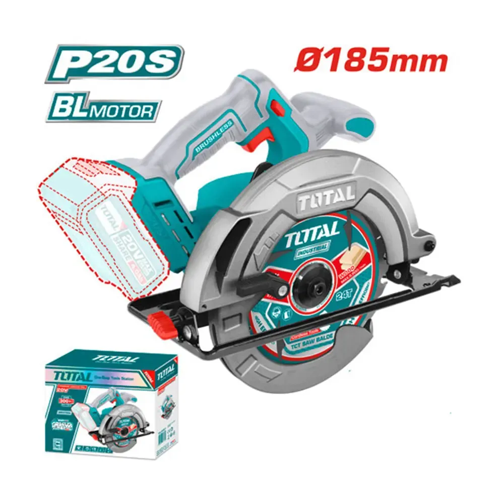 Máy cưa đĩa tròn dùng pin 20V (không kèm pin & sạc)-TOTAL-TSLI1851