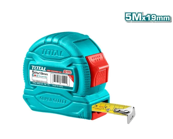 Thước kéo thép nền vàng 5x19mm -TOTAL-TMT34519