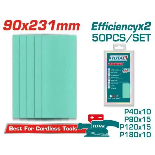 Bộ 50 giấy nhám-TOTAL-TAC0902311