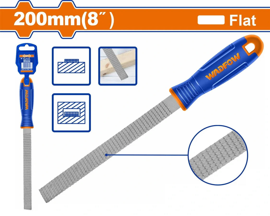 Giũa gỗ dẹp 200mm(8")-Wadfow WFE8818