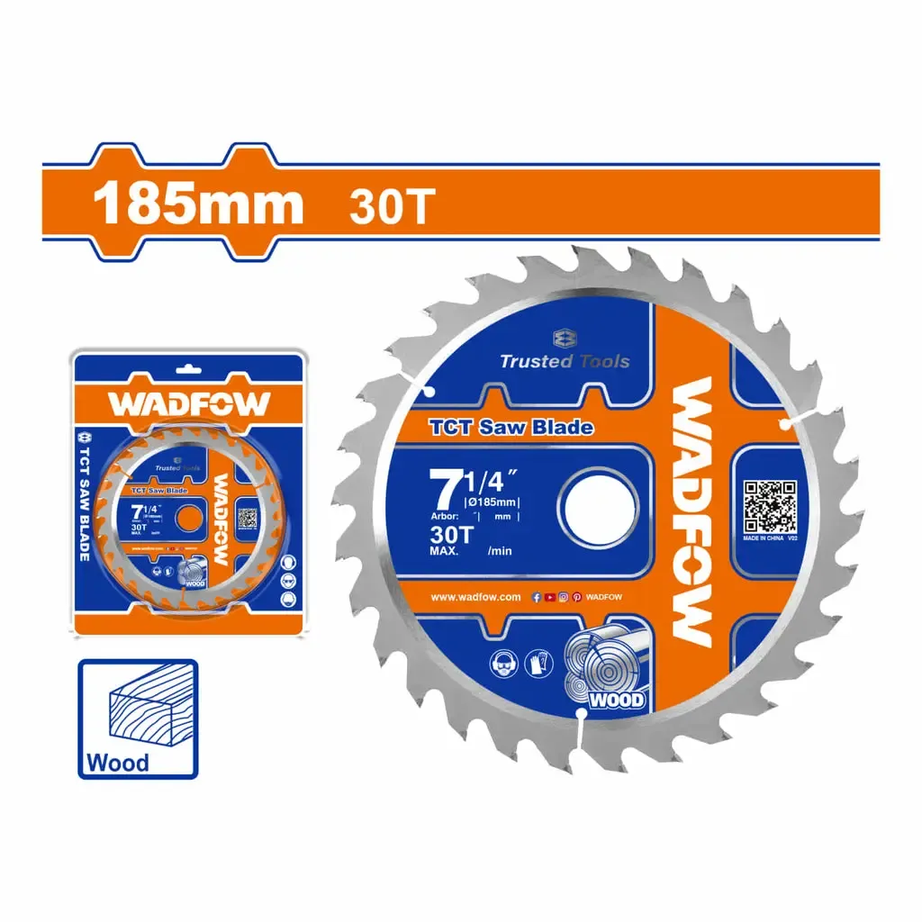 Lưỡi cưa gỗ TCT 185mm-30T WADFOW WTC1K02