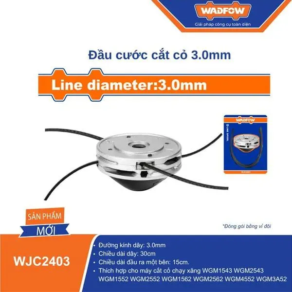 Đầu cước cắt cỏ 3.0mm Wadfow WJC2403
