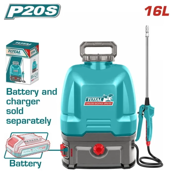 Máy xịt 16L dùng pin 20V (không kèm pin & sạc)-TOTAL-TSPLI2016