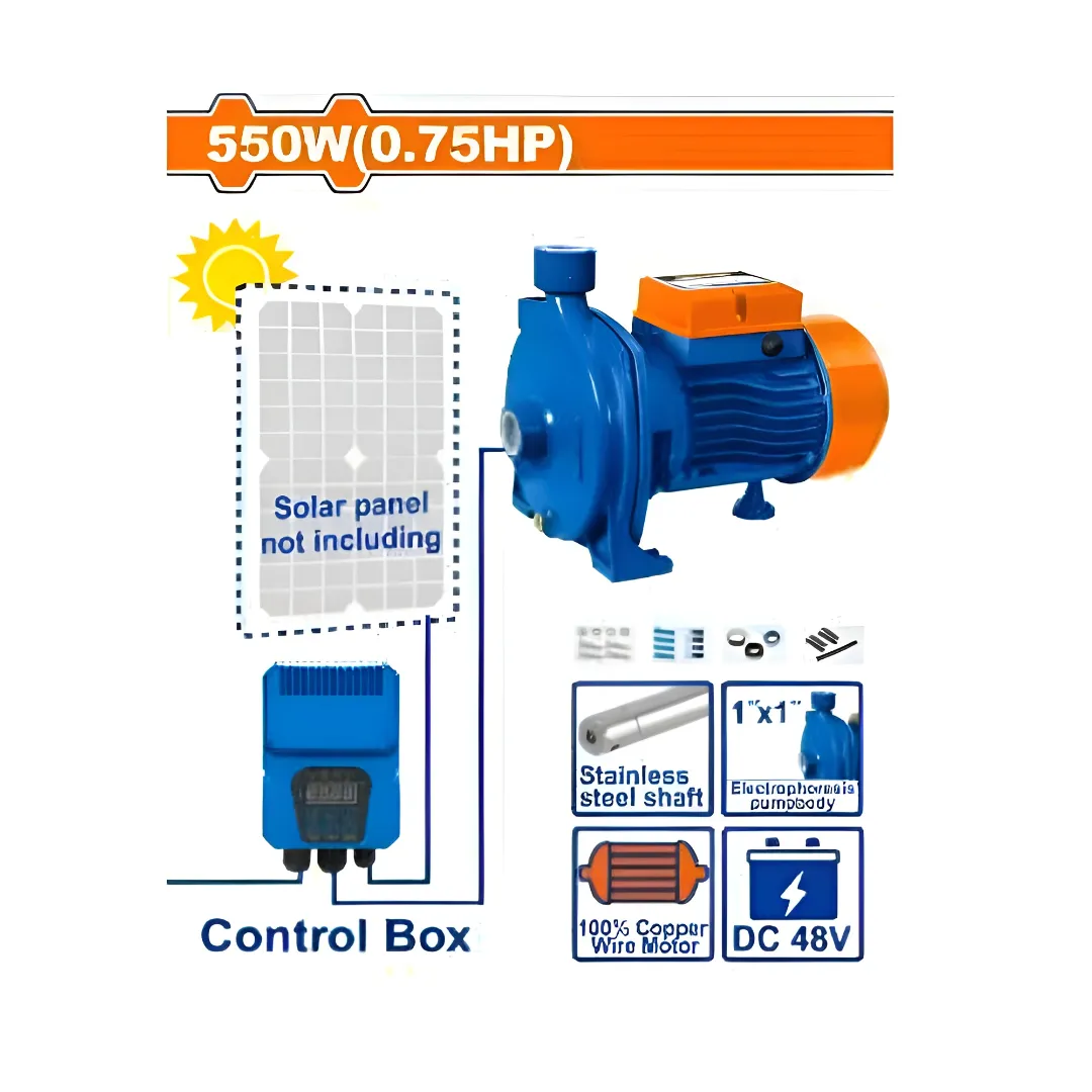 Máy bơm nước năng lượng mặt trời (không bao gồm tấm năng lượng mặt trời) 550W(0.75HP) Wadfow WWPCDC02