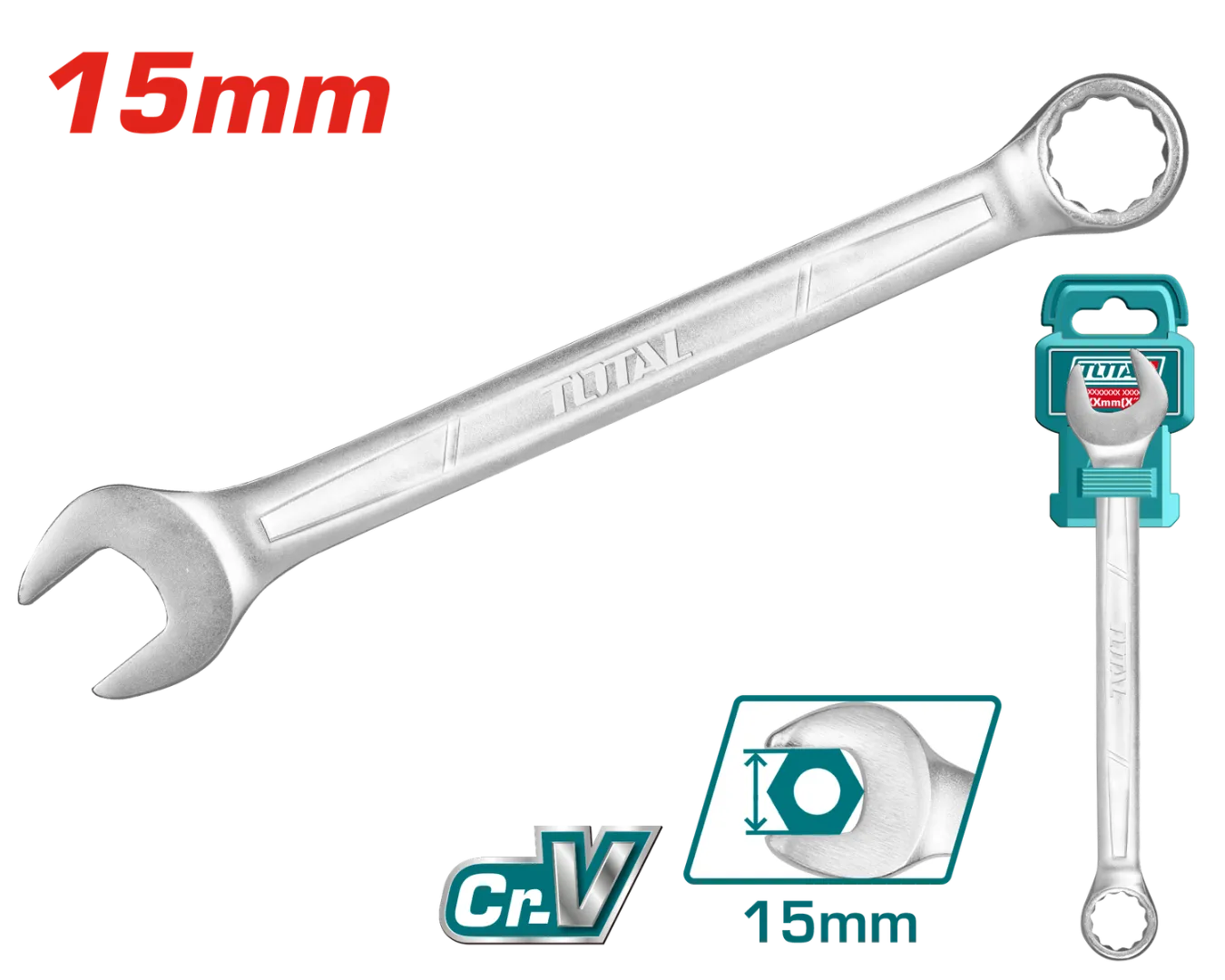 Cờ lê vòng miệng 
(15mm) -TOTAL-TCSPA151