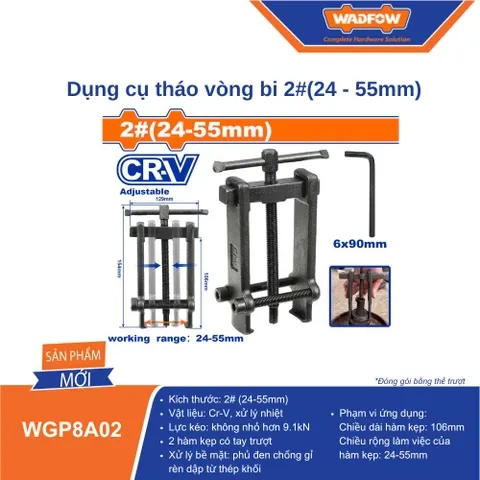 Dụng cụ tháo vòng bi 3#(35-80mm)-Wadfow WGP8A03