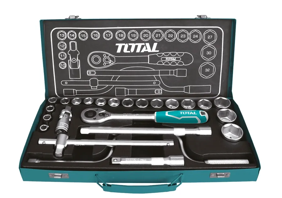 Bộ 24 cái đầu tuýp (1/2") & cần 2 chiều -TOTAL-THT141253