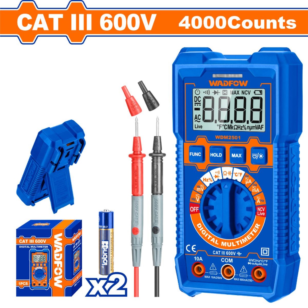 Đồng hồ vạn năng 600V-4000 số đếm-Wadfow WDM2501