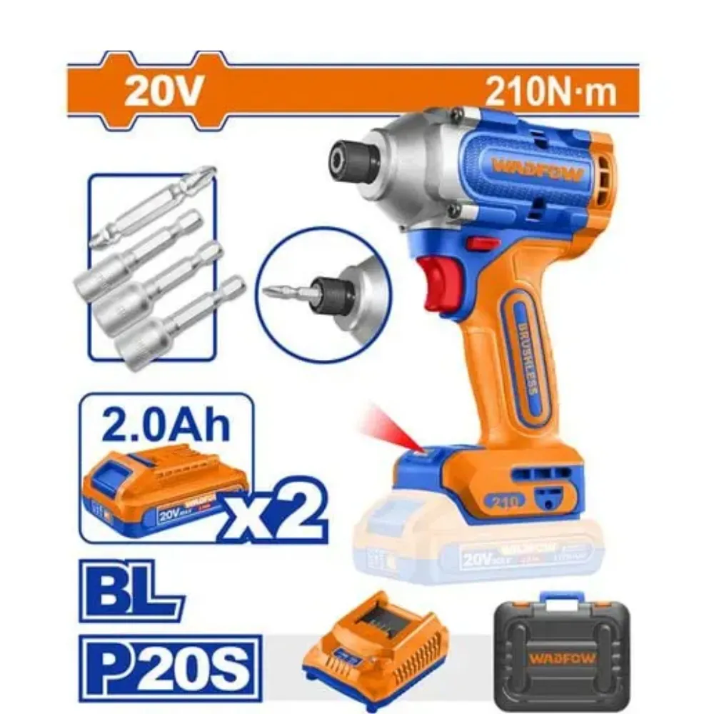 Máy siết vít dùng pin 20V-210Nm (không chổi than) Wadfow  WCD2B21