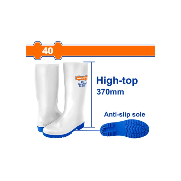 Ủng cao trắng đi mưa size 40-Wadfow-WRB2L40
