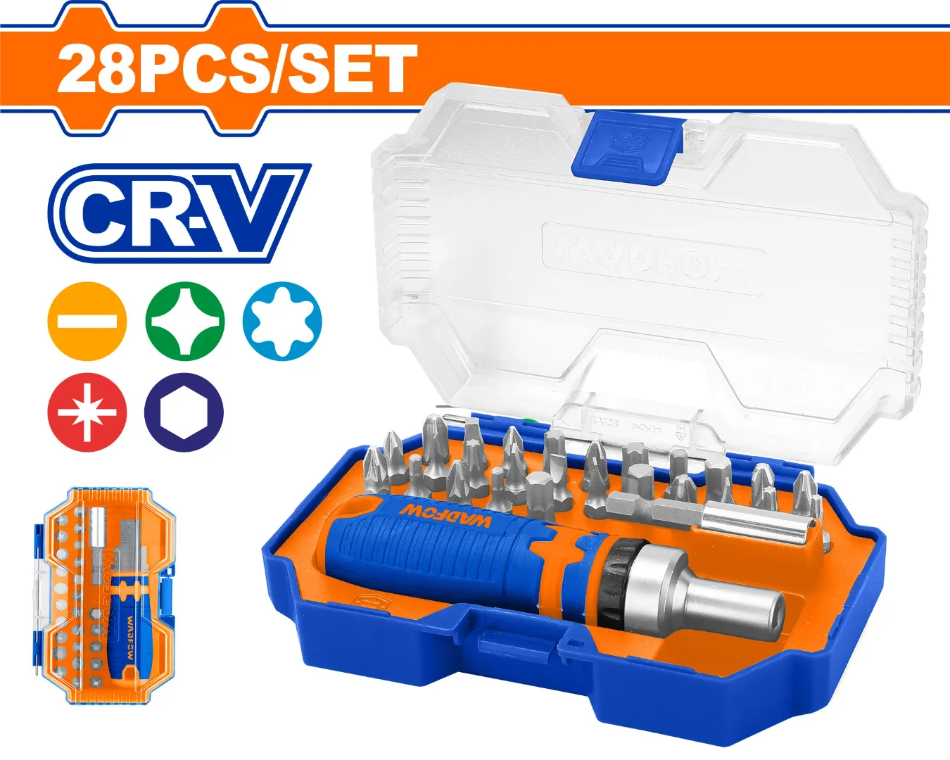 Bộ 28 chi tiết bắt vít-Wadfow WSS8B28