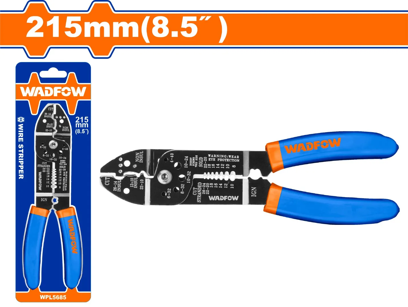 kìm tướt dây điện 8.5"/215mm-Wadfow WPL5685
