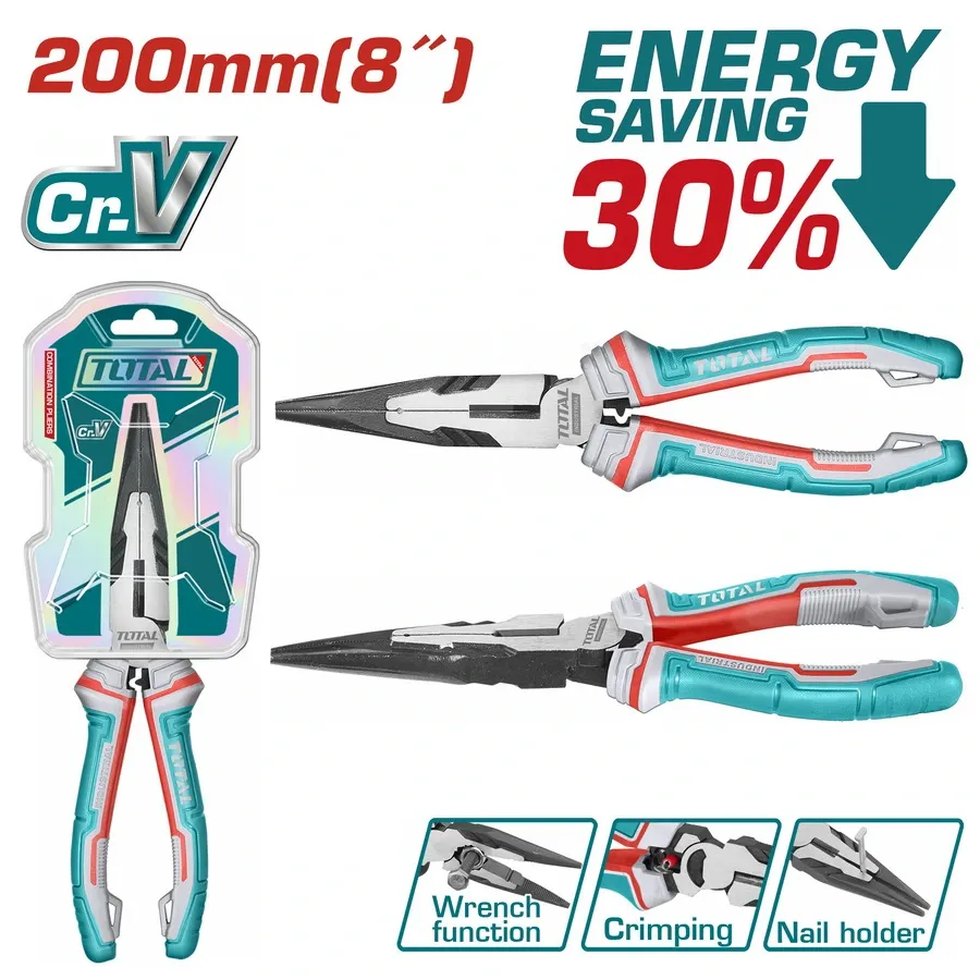 Kềm mũi nhọn mỏ dài cao cấp -TOTAL-THT220806S