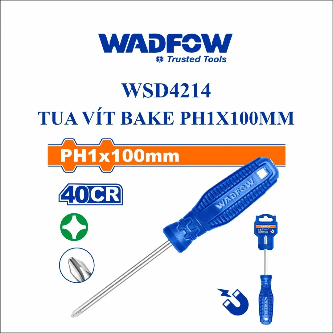 Tua vít bake PH1x100mm-Wadfow WSD4214