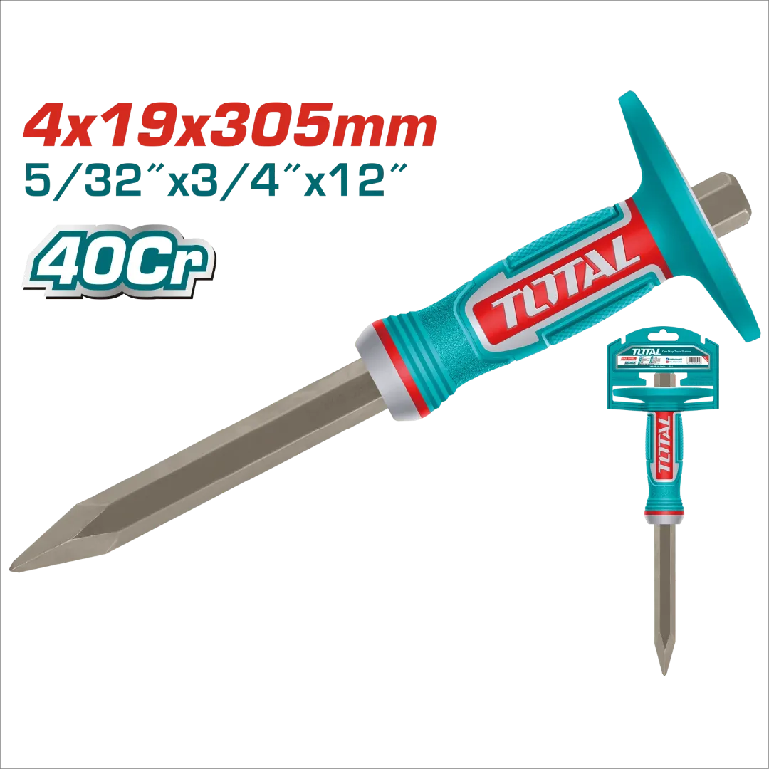 Đục bê tông nhọn 4x19x305mm -TOTAL-THT4530419