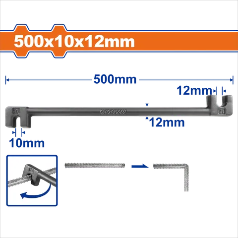 Vam càng cua uốn sắt 10x12mm-Wadfow WQB3350