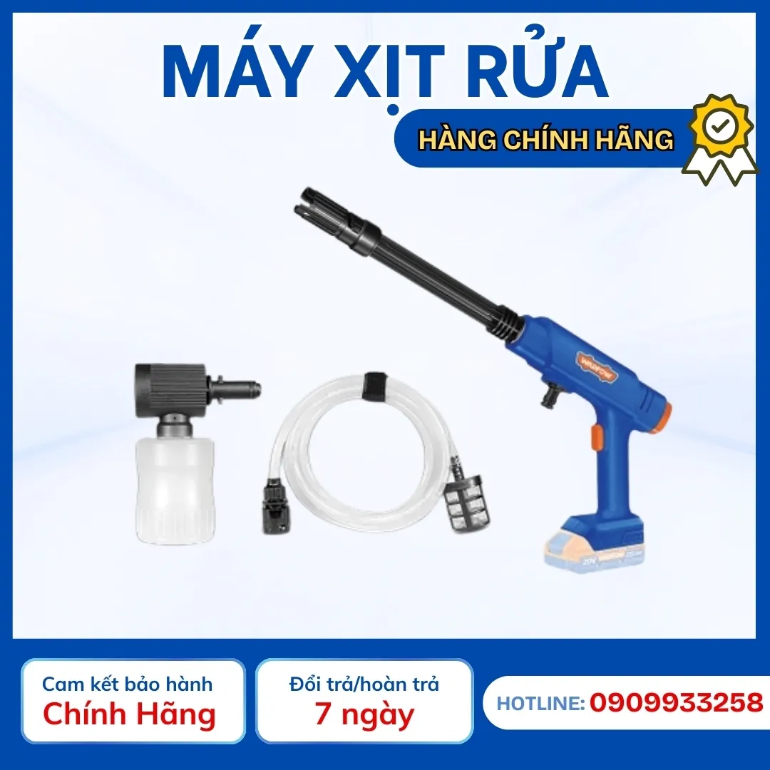 Máy xịt rửa dùng pin 20V (không kèm pin sạc) Wadfow  WQX1528